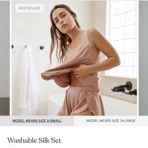 Lunya washable silk set in otium tan NEVER WORN